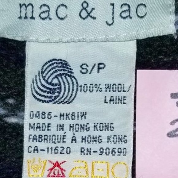 ✅#10 Mac & Jac Grey Multi-Color Wool Fair Isle Hand Knit Cardigan Removable Fur! - Picture 8 of 16